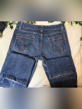 Calvin Klein Dark Blue Cropped Denim Jeans